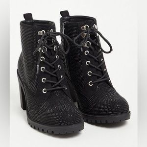 Torrid Black Embellished Hiker Bootie (WW)